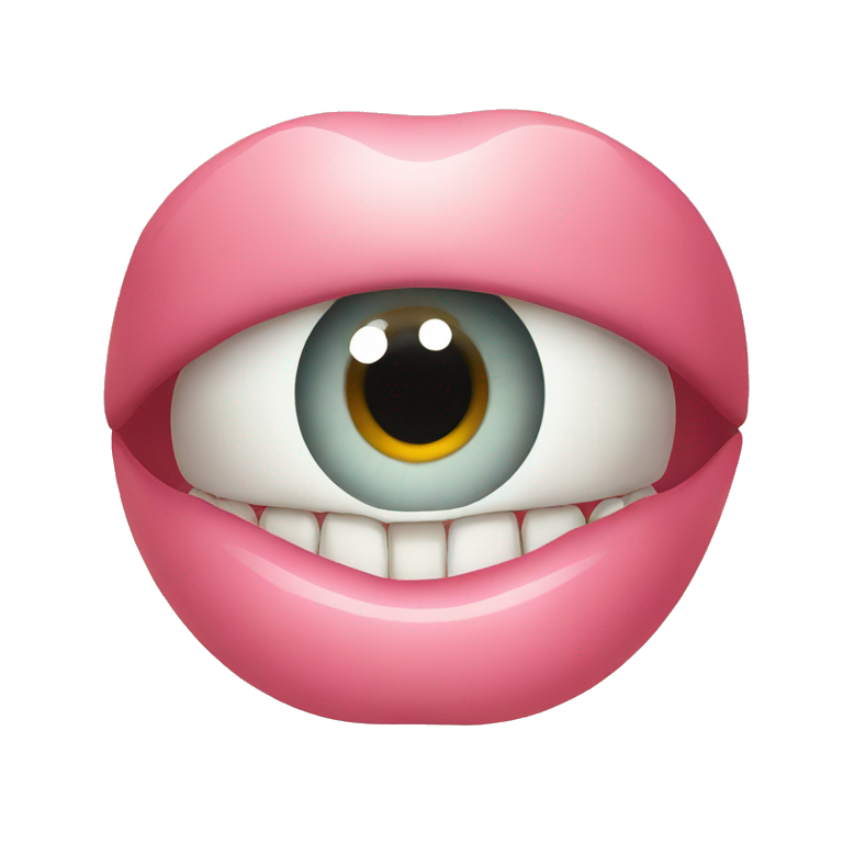 teeth and eyes emoji