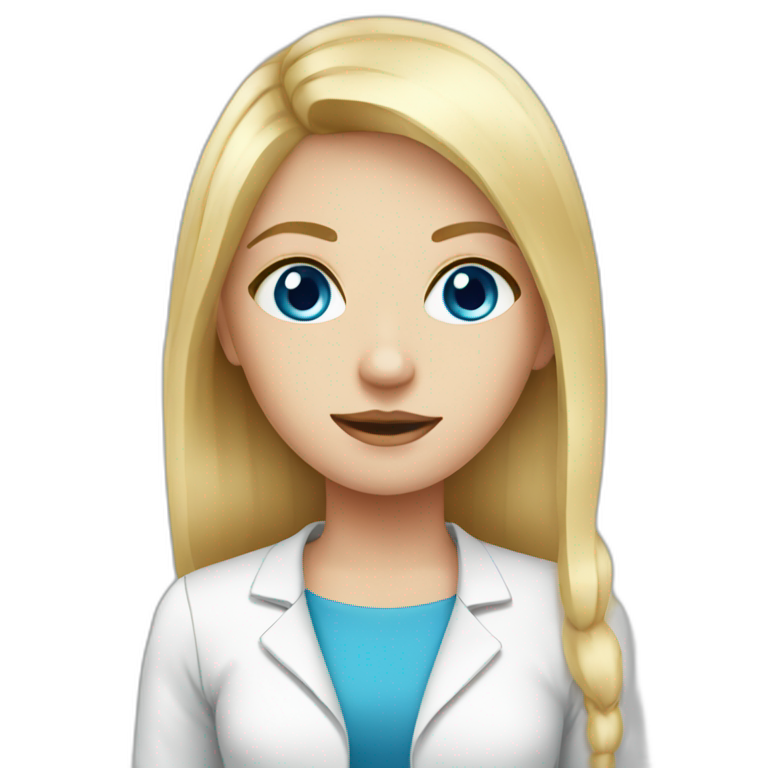 Blood test Girl with blond hair and blue eye emoji