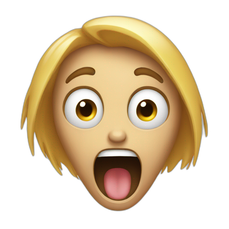 scream face emoji