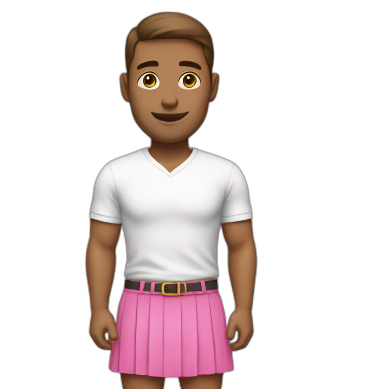 Guy in pink skirt emoji