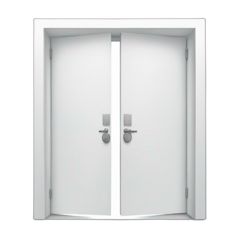 White modern door open emoji