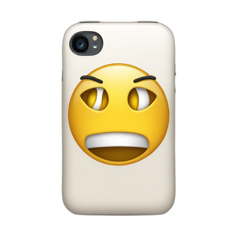 iPhone qui regarde un iphone emoji