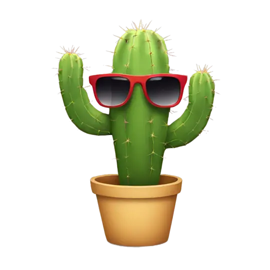 Cactus with sunglasses deals
