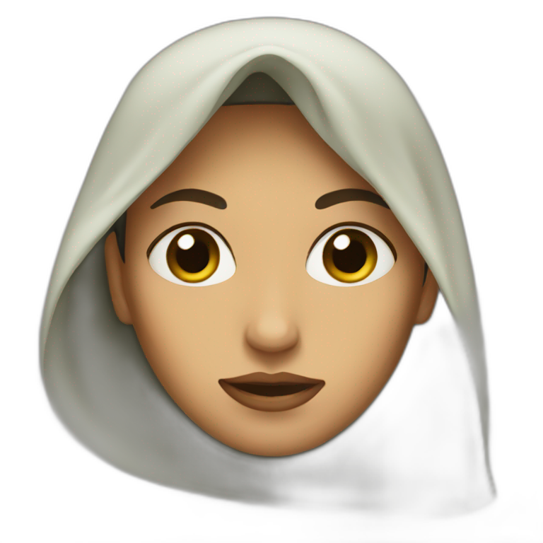 veiled woman who hesitates emoji