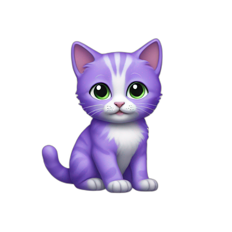 Purple kitten  emoji