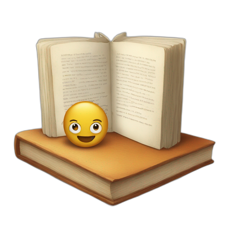 the book is on the table emoji