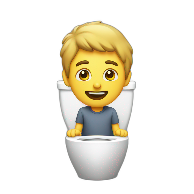 Guy on toilet emoji