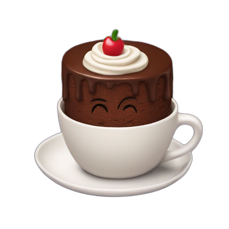 Chocolate mug cake emoji