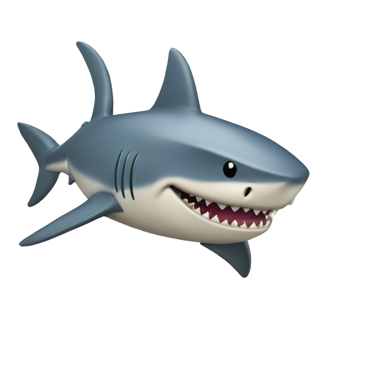 shark holding map emoji
