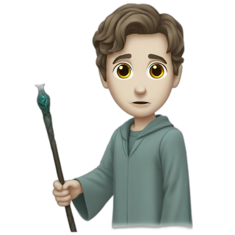 voldemort with magic wand harry potter emoji