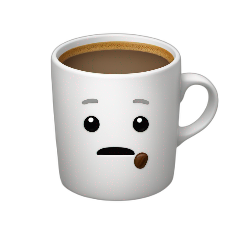 coffee with ¨gukki¨ on the mug emoji