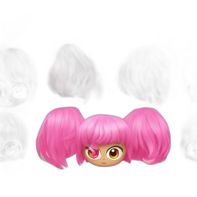 Pink wig emoji
