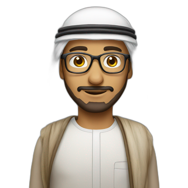 Arab man glasses emoji