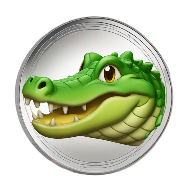 crocodile on coin  emoji