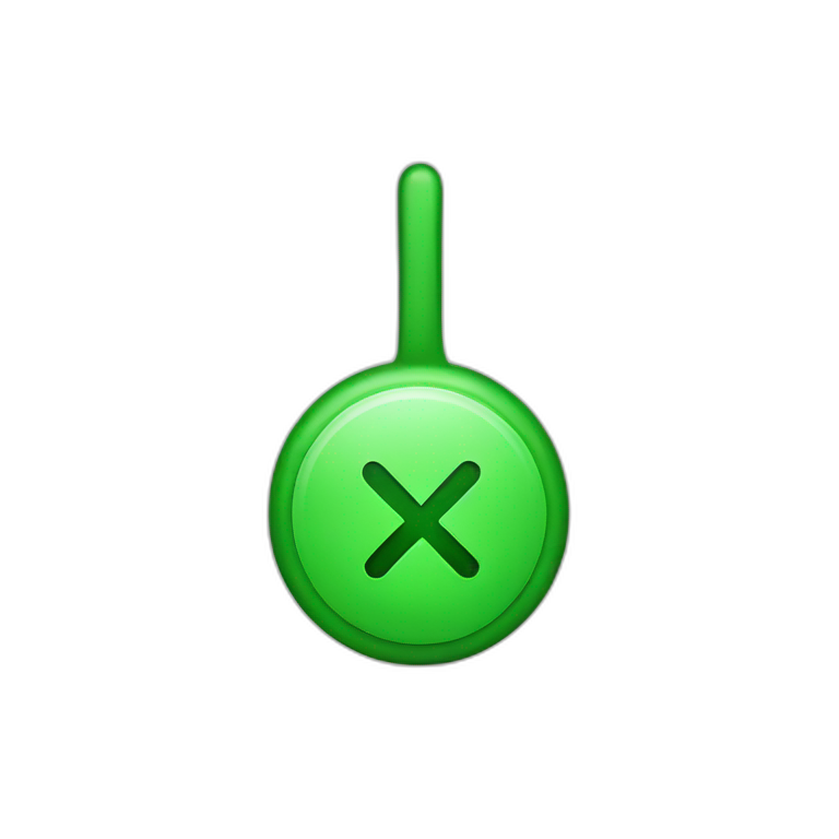 iphone style green tick emoji