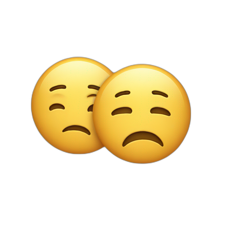 Alone happy and sad emoji