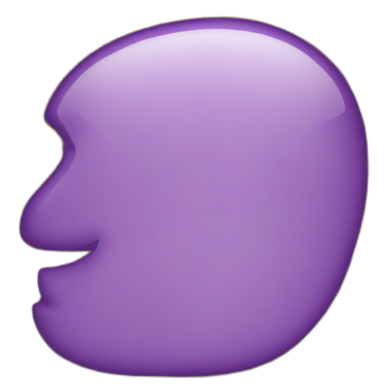 a purple iphone emoji