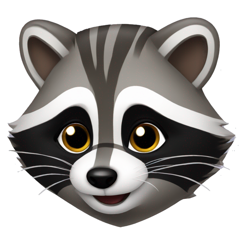 Raccoon in love emoji