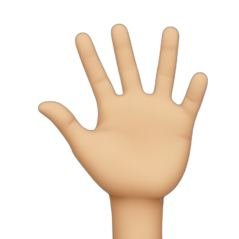 Hand pointing emoji