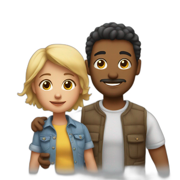 couple with a young toddler in montréal emoji