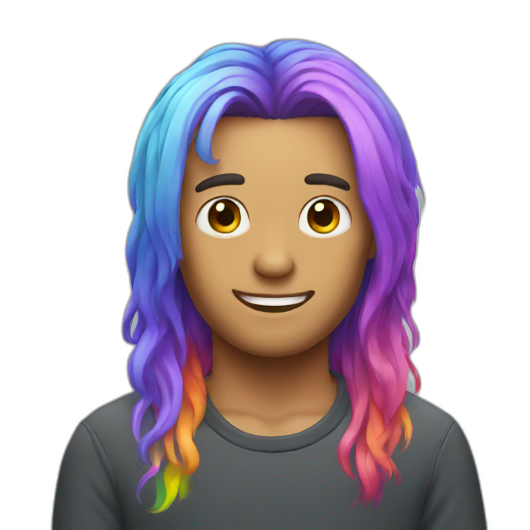 rainbow hair guy emoji