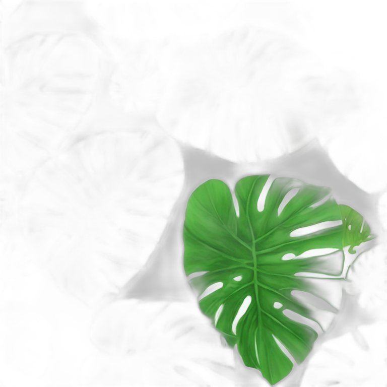 green monstera leaf emoji