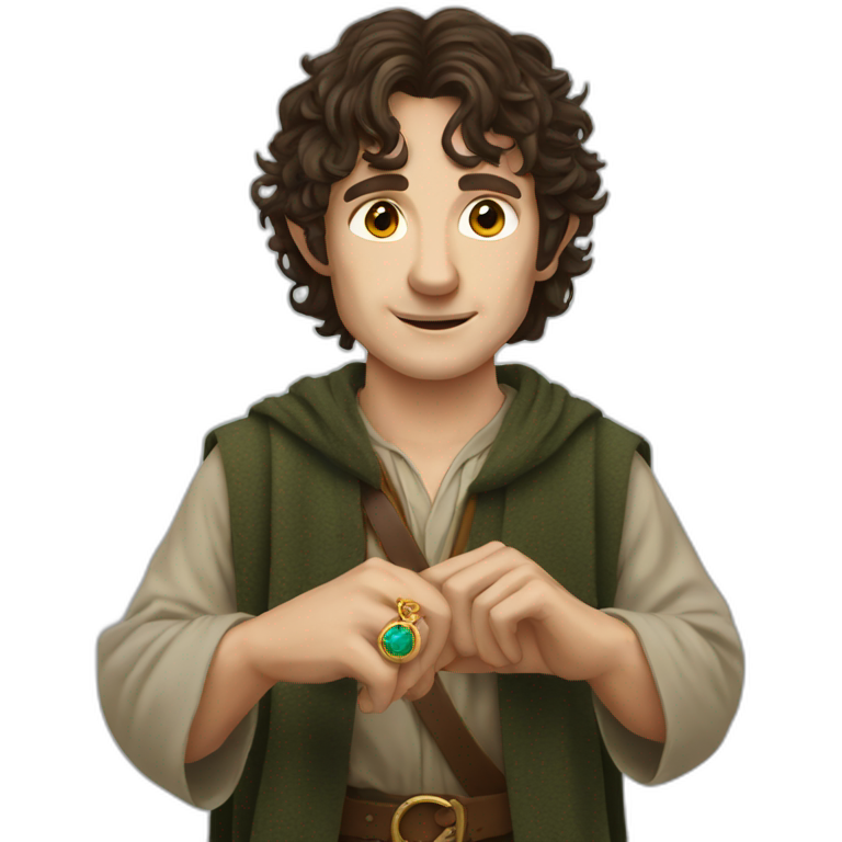 Frodo with a ring emoji
