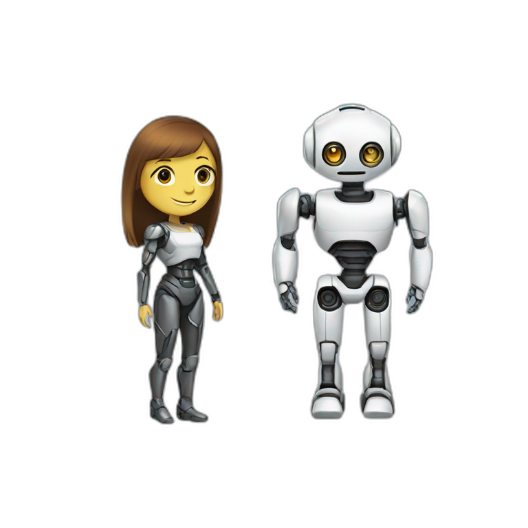 Robot AND human emoji