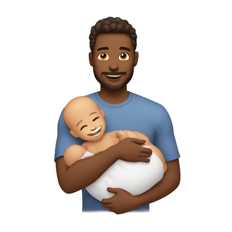 A guy with baby emoji