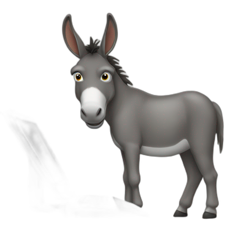 The donkey works at the computer emoji