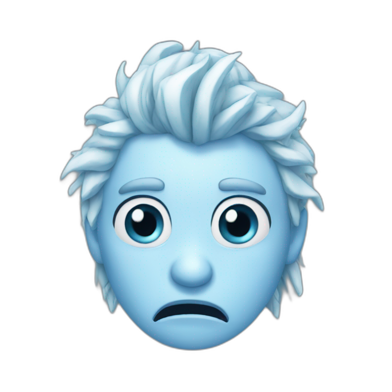 cursed frozen face emoji