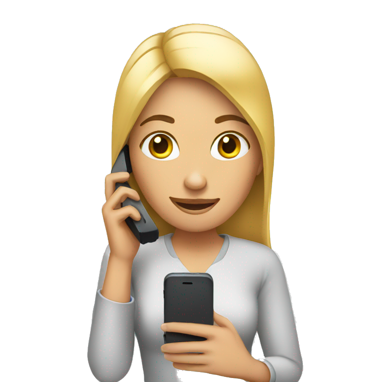 woman with phone emoji