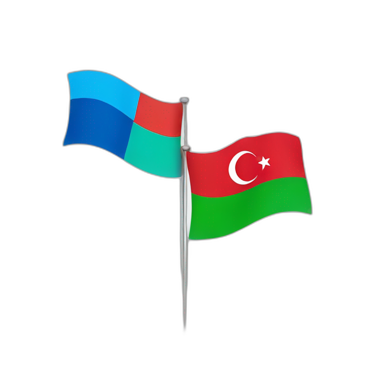 azerbaijan and turkish flag emoji