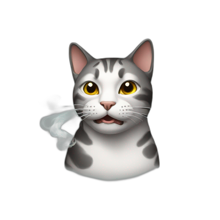 Smoking cat emoji