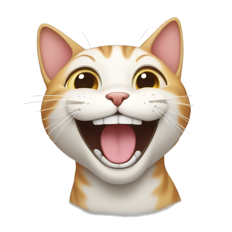 Cat laughing emoji
