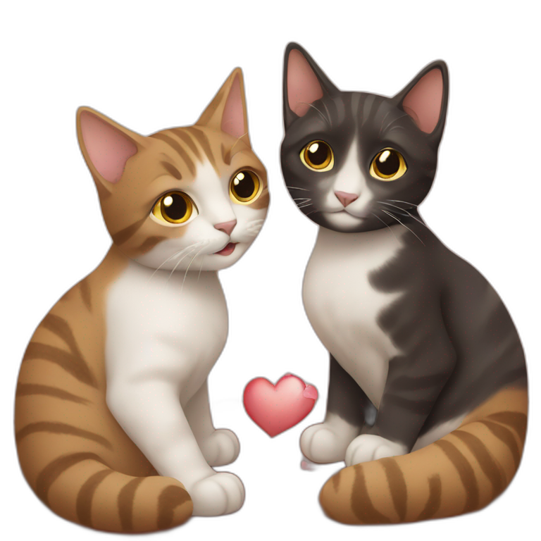 the love of two cats emoji