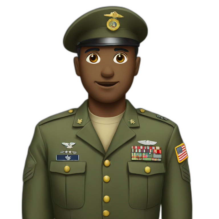 military on uniform emoji