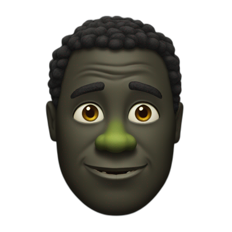 black face shrek emoji