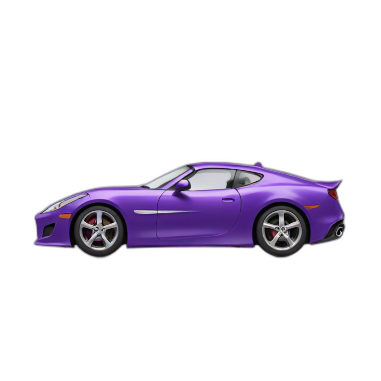 A purple sports car facing the right side emoji
