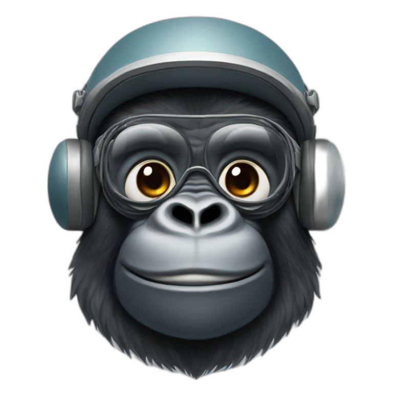gorilla piloting a plane emoji