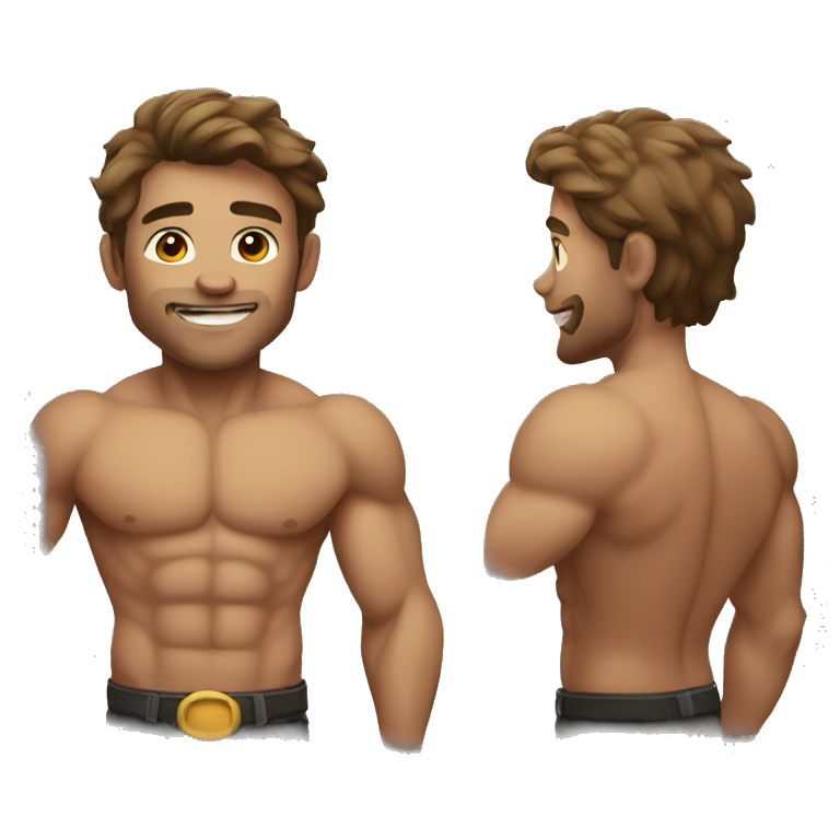 muscular and handsome men emoji