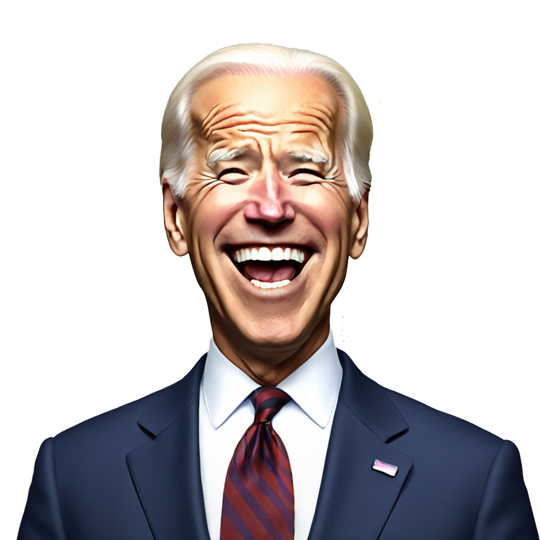 Joe Biden laughing out loud emoji