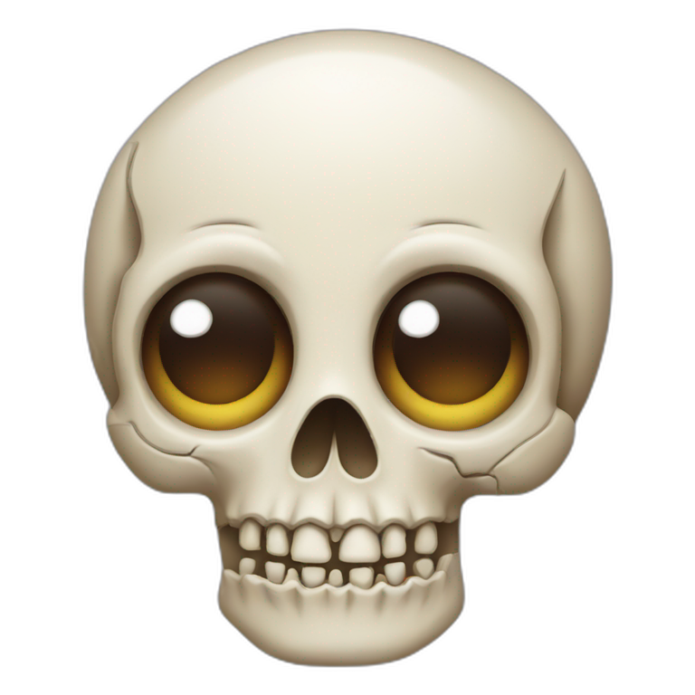 skull emoji with heart eyes emoji