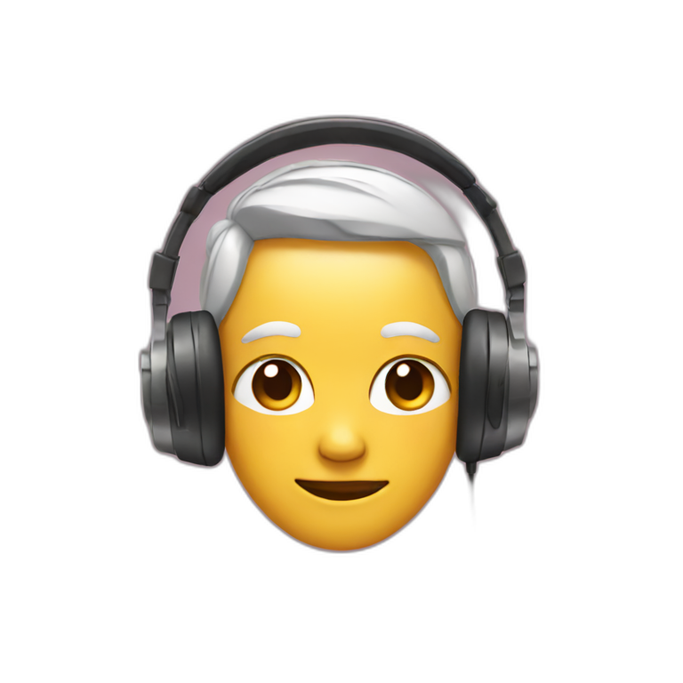 Face with headphones  emoji