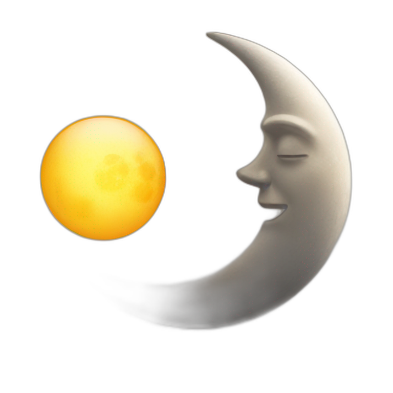 moon and sun emoji