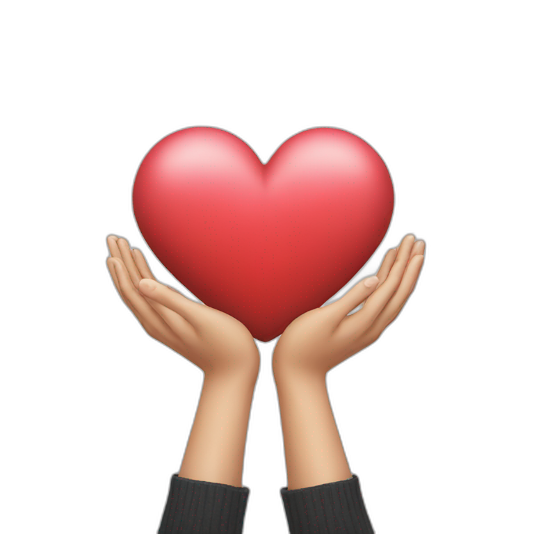 Heart making in hands emoji