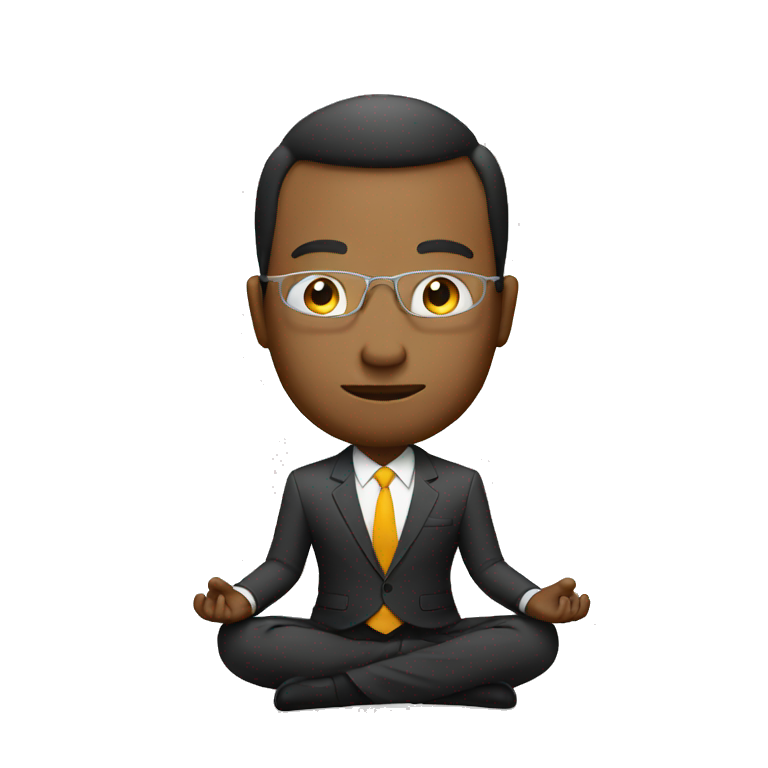 businessman meditating emoji