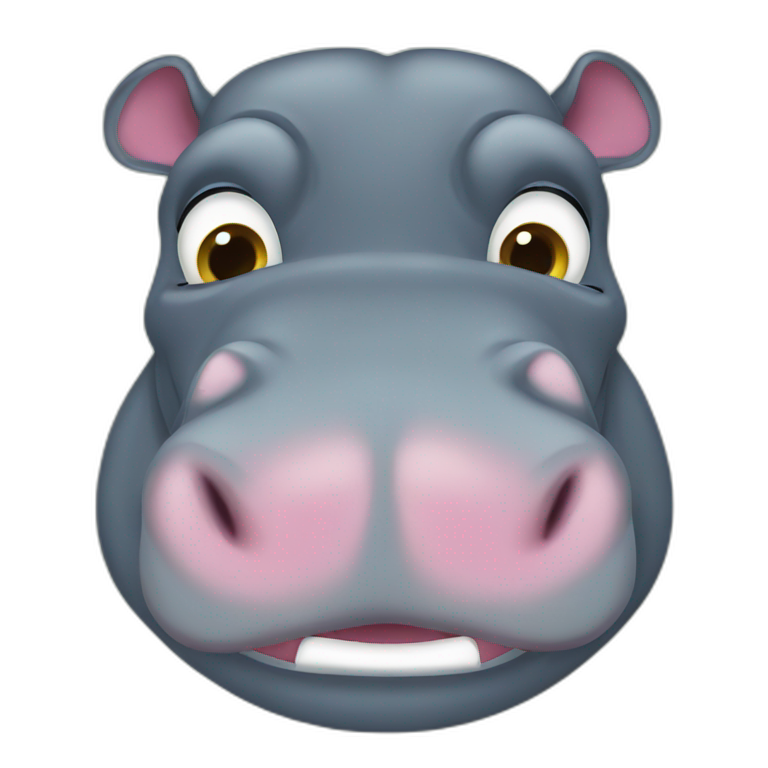 Hippopotamus that looks like a Tunisian emoji