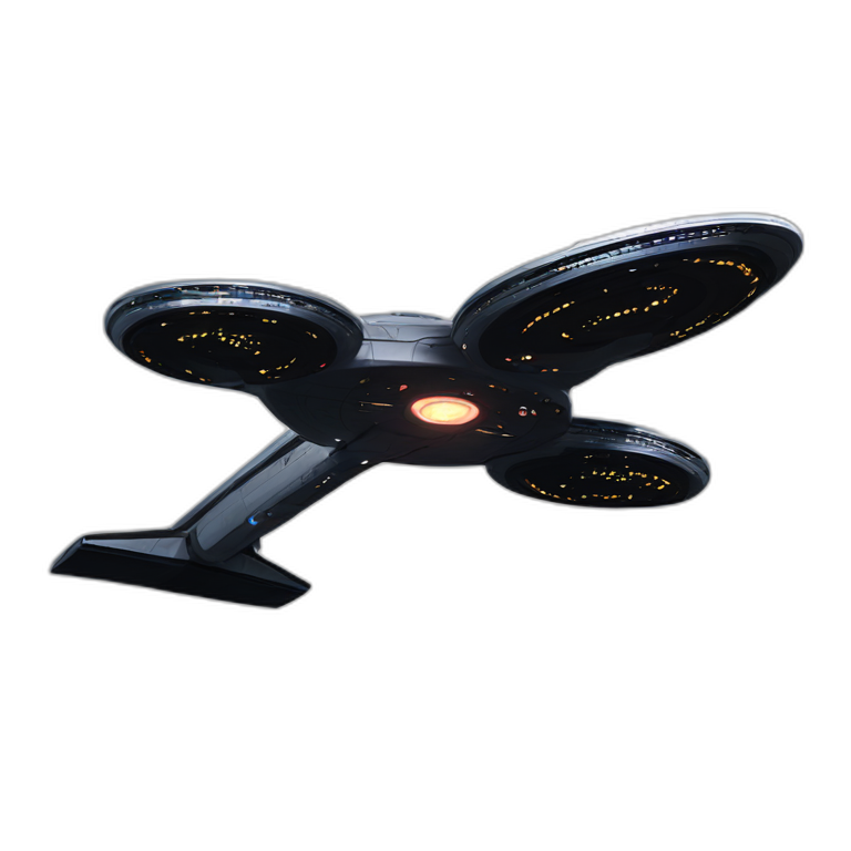 star trek enterprise flying over black hole emoji