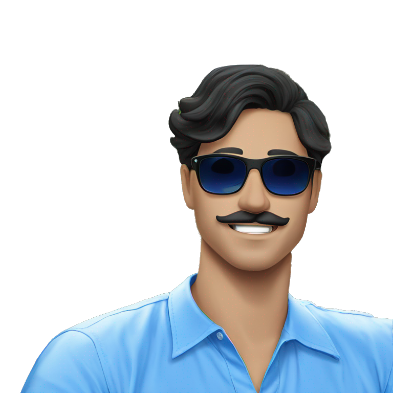 smiling man with sunglasses emoji